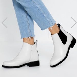 Nasty Gal white boots